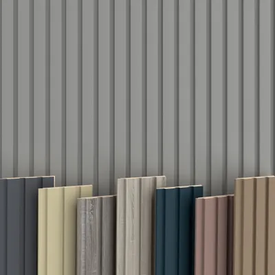 Produktbild von BEATS Lamellen 2,75m HEXIM - MDF Holz Lamellenwand Wandpaneele Lamellenverkleidung Wandverkleidung Lamellenpaneele Holzpaneele Natur (1 Startprofil, Beats De Luxe Sandgrey)