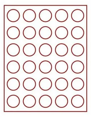 Produktbild von Lindner 2161E Velourseinlage rot 2161E (Ø 37 mm)