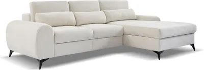 Produktbild von Ecksofa MILAN L - Rechts Eckcouch mit Schlaffunktion & Bettkasten - Hellbeige (Sereno681)