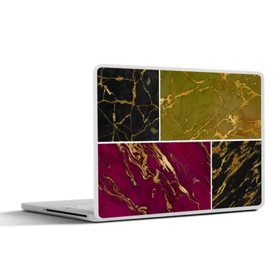 Produktbild von MuchoWow® Laptop Aufkleber Sticker Cover Marmor - Gold - Luxus 25x18 cm - Laptop-Deko