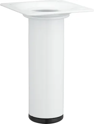 Produktbild von Festes zylindrisches Möbelbein, weißer Epoxidstahl, 10 cm