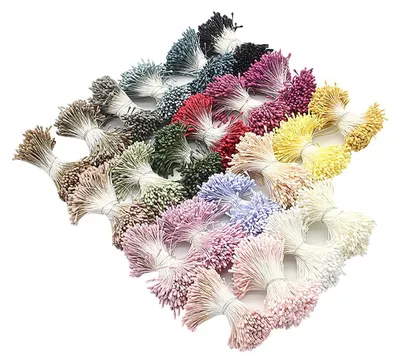 Produktbild von JIHUOO 1800 Stücke Doppelköpfe Blumen Staubblätter Künstliche Staubblatt Stempel