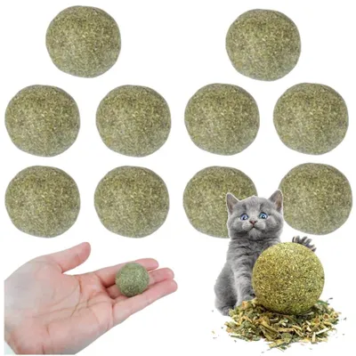 Produktbild von Katzenminze Ball Katzenspielzeug 10er Set 3 cm Spielball Katzenball für Katzen