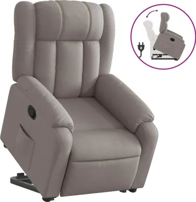 Produktbild von vidaXL Relaxsessel mit Aufstehhilfe Taupe Stoff
