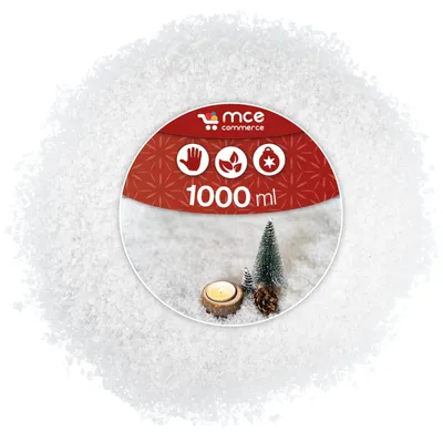 Immagine prodotto di Neve decorativa spray glitterata - 1000 ml - Neve artificiale per decorazioni invernali