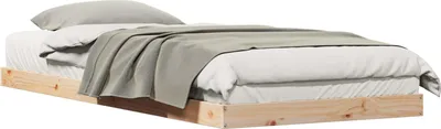 Produktbild von vidaXL Bodenbettrahmen Natur 90 x 220 cm Massives Kiefernholz