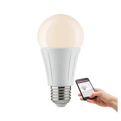 Produktbild von Paulmann 500.52 8.5W Frosted E27 DIMM LED-Lampe, Birnenform, Sockel E27, 8,5 Watt, Warmweiß, 2700 K,  dimmbar, Amazon Alexa