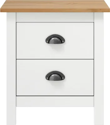 Obrázek produktu pro vidaXL Noční stolek Hill White 46x35x49,5 cm Masivní borovicové dřevo