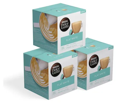 Image de Nescafé Dolce Gusto blanc plat Capsules de café 3x16 capsules