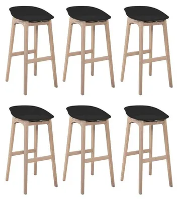 Produktbild von Satz von 65 cm RIVA Barhockern aus Holz