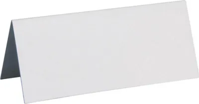 Produktbild von 10 Rechteckige weiße Tischkarten 3 x 7 cm - Einheitsgröße