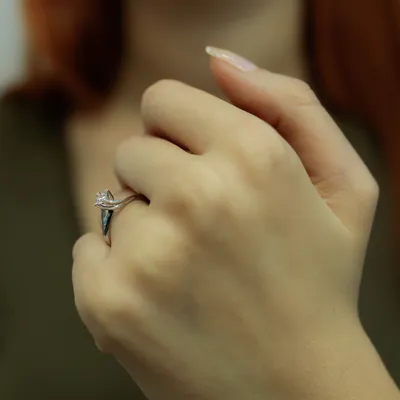 Produktbild von 0,24 Carat Diamant Solitär Ring 14 Karat Weißgold