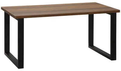 Produktbild von Rechteckiger Couchtisch im Industriestil, Metallbeine und Tischplatte in Holzoptik, 100 x 60 x 50 cm