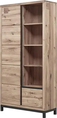 Produktbild von MASSIVMOEBEL24 Bücherregal Wildeiche 100x40x200 bianco geölt VILLANDERS #239