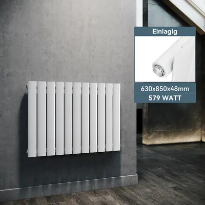 Zdjęcie produktu dla SONNI 630×850mm Biały Jednowarstwowy grzejnik płytowy Grzejnik pionowy