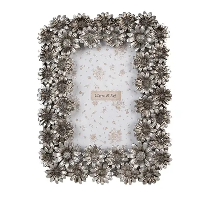 Produktbild von Clayre & Eef Bilderrahmen 10x15 cm Silberfarbig Kunststoff