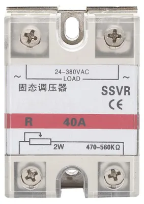 Immagine prodotto di Regolatore di tensione a semiconduttori, modulo relè monofase, bassa frequenza, SSVR-40A, 24–380 V CA