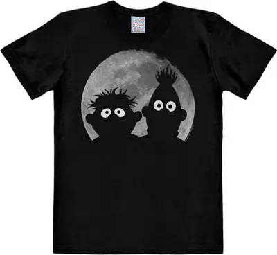 Immagine prodotto di Logoshirt Sesame Street Ernie & Bert-moon Easy Fit Kurzarm-t-shirt L L