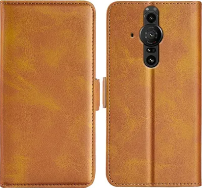 Produktbild von Mobigear Slim Magnet  Sony Xperia Pro-I Hülle Klapphülle Geldbörse - Cognac