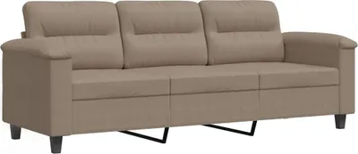 Obrázek produktu pro vidaXL Pohovka pro 3 osoby Taupe 180 cm Látka z mikrovlákna
