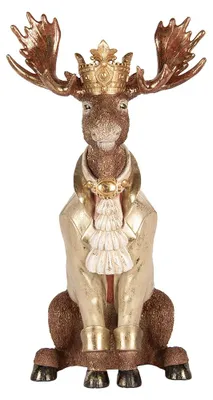 Produktbild von Clayre & Eef Dekorationsfigur Hirsch 36x40x63 cm Braun Kunststoff