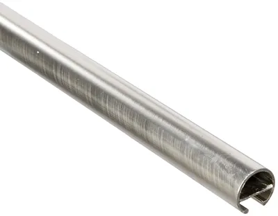 Produktbild von GARDINIA Gardinenstange mit Innenlauf I Ø 16 mm Edelstahl-Optik 120 cm
