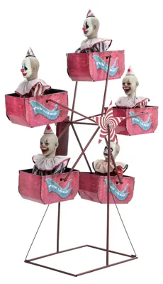 Produktbild von Horror Clowns im Riesenrad Animatronic als Halloween Dekoration 183cm