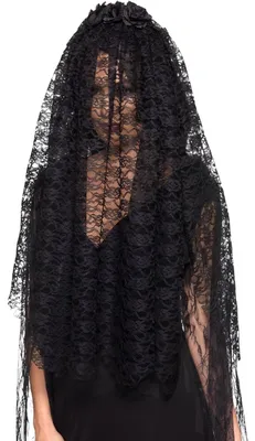 Produktbild von Smiffys - "Widow" Kostüm-Schleier für Damen SM1251 (Einheitsgröße) (Schwarz)