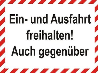 Produktbild von vianmo Holzschild 30x40 cm Parken Ein-und Ausfahrt freihalten