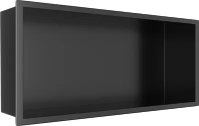 Produktbild von WALL-BOX ONE Czarna Półka wnękowa z teflonu 45x20x10 cm, stal nierdzewna, wodoszczelna, do łazienek i wnętrz, Balneo
