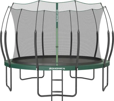 Obrázek produktu pro SONGMICS trampolína bez pružin Ø 366 cm, venkovní trampolína pro děti, pružná lana, bezpečnostní síť se zipem, sklolaminátové tyče, bezpečná