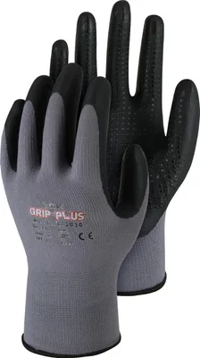 Immagine prodotto di 12 Paar Handschuhe TRIUSO Grip Plus PREMIUM Nitril mit Noppen Größe 9