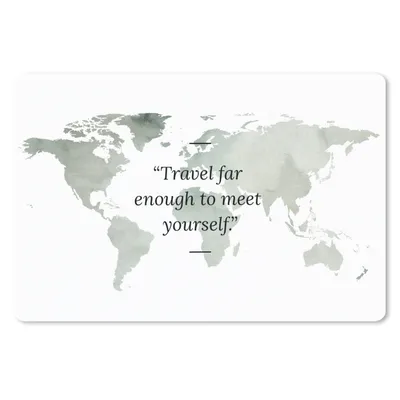 Produktbild von MuchoWow® Mauspad Mousepad Weltkarte - Aquarell - Zitate 27x18 cm - Mousepads - Maus Mat - Pad - Mausunterlage - Büroartikel - Desk Matten