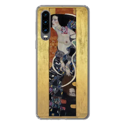 Produktbild von MuchoWow® Handyhülle Schutzhülle Hülle für Huawei P30 Judith II Salomè - Gustav Klimt Silikon Softcase Handy Hülle - Kartenbesitzer
