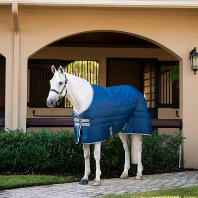 Produktbild von Horseware Stalldecke in Größe 115 - Amigo Diamond Insulator 200g - Navy/Titanium Grey