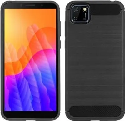 Obrázek produktu pro Silikonové pouzdro Bumper Carbon kompatibilní s pouzdrem Huawei Y5P TPU Soft Mobile Phone Case Cover Protective Cover Black