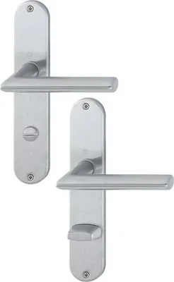 Produktbild von Langschildgarnitur Stock.E1140Z/302 VA F69 SK/OL 78mm DIN L/R HOPPE