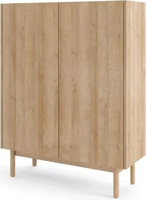 Produktbild von Roe Furniture |kommode Boho Riviera Eiche & Bianco Marmor 122 x 97 x 37 cm