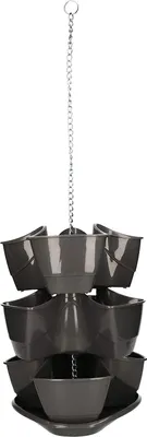 Obrázok produktu pre KOTARBAU® 3-násobný kvetináč na bylinky 40x30cm antracitový Vertikálna závesná bylinková záhradka
