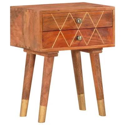 Immagine prodotto di The Living Store Comodino 43×30×58 cm in legno massiccio di mango