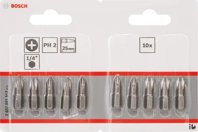 Produktbild von Schrauberbit Extra-Hart PH 2, 25 mm, 10er-Pack, im Blister