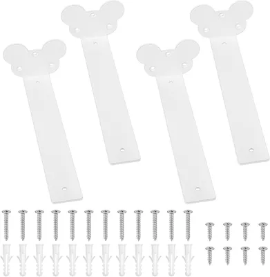 Imagen del producto de Soporte para estante – soportes para estantes – soporte, juego de 4 unidades, 255 mm, blanco