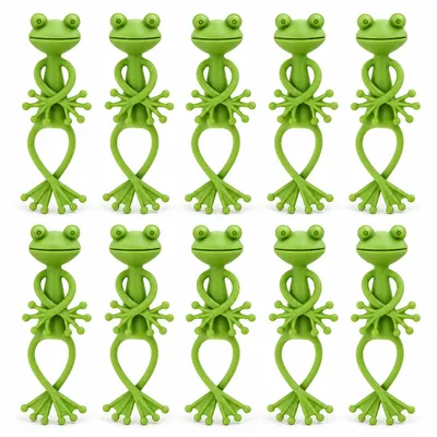 Produktbild von 10er-Set Biegsame Pflanzenstützclips – FROGTIE