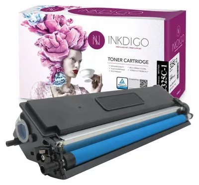 Produktbild von Inkdigo Toner TN325C für Brother DCP-9055CDN, DCP-9270CDN, HL-4140CN, HL-4150CDN – Cyan, 3500 Seiten,, KI-generiertes Bild