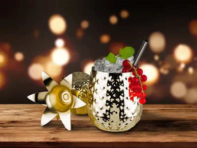 Produktbild von Cocktailglas mit Deckel, Ananasglas Cocktailbecher Set inkl. Metall Strohhalm