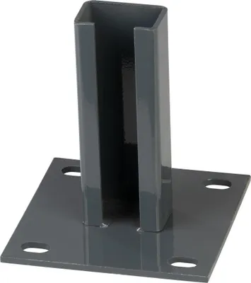 Produktbild von Fuß Strend Pro EUROSTANDARD, 60x40 mm, Anthrazit, RAL7016, zur Verankerung, für Pfosten
