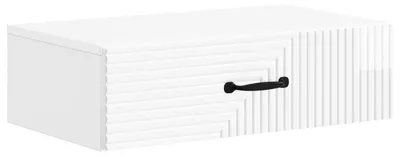 Produktbild von vidaXL Wandmontierter Beistelltisch Hochglanz Weiß 59 x 34,5 x 17 cm