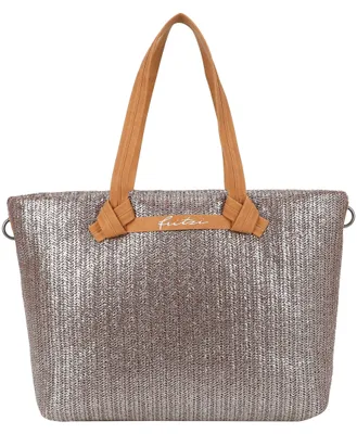 Produktbild von Fritzi aus Preußen Schultertasche Cloud Shopper Big Limited Painted Straw Nut bronze