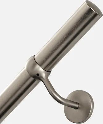 Produktbild von Wandhandlauf Set aus Stahl + Befestigungshalterungen Gebürstet
