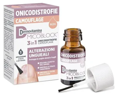 Produktbild von DERMOVITAMINA MICOBLOCK 3 IN 1 – Behandlung bei Nagelproblemen (Onichodystrophie) – 8 ml